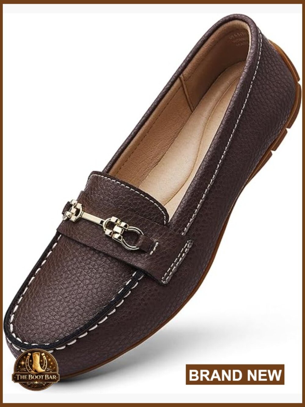 Genuine Leather Loafers Slip-Ons Driving Mocs Comfortable Work Flats